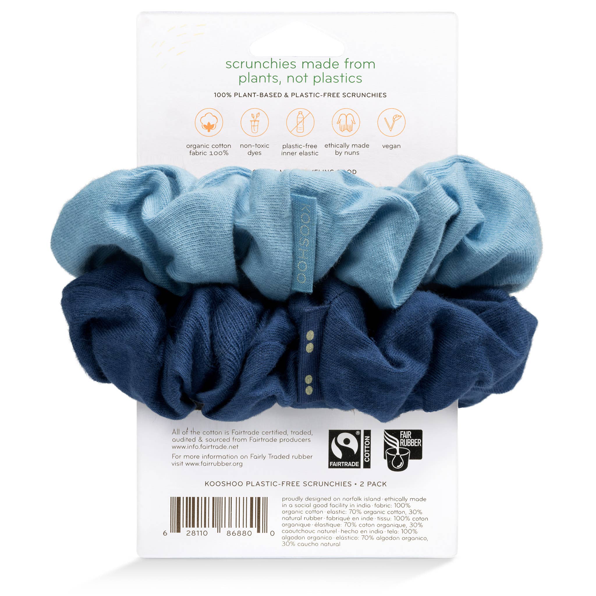 Plastic-Free Scrunchies True Blue – Organic Cotton - Image 13