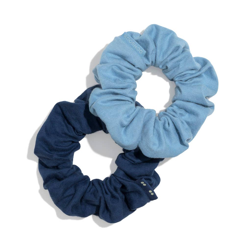 Plastic-Free Scrunchies True Blue – Organic Cotton - Image 4