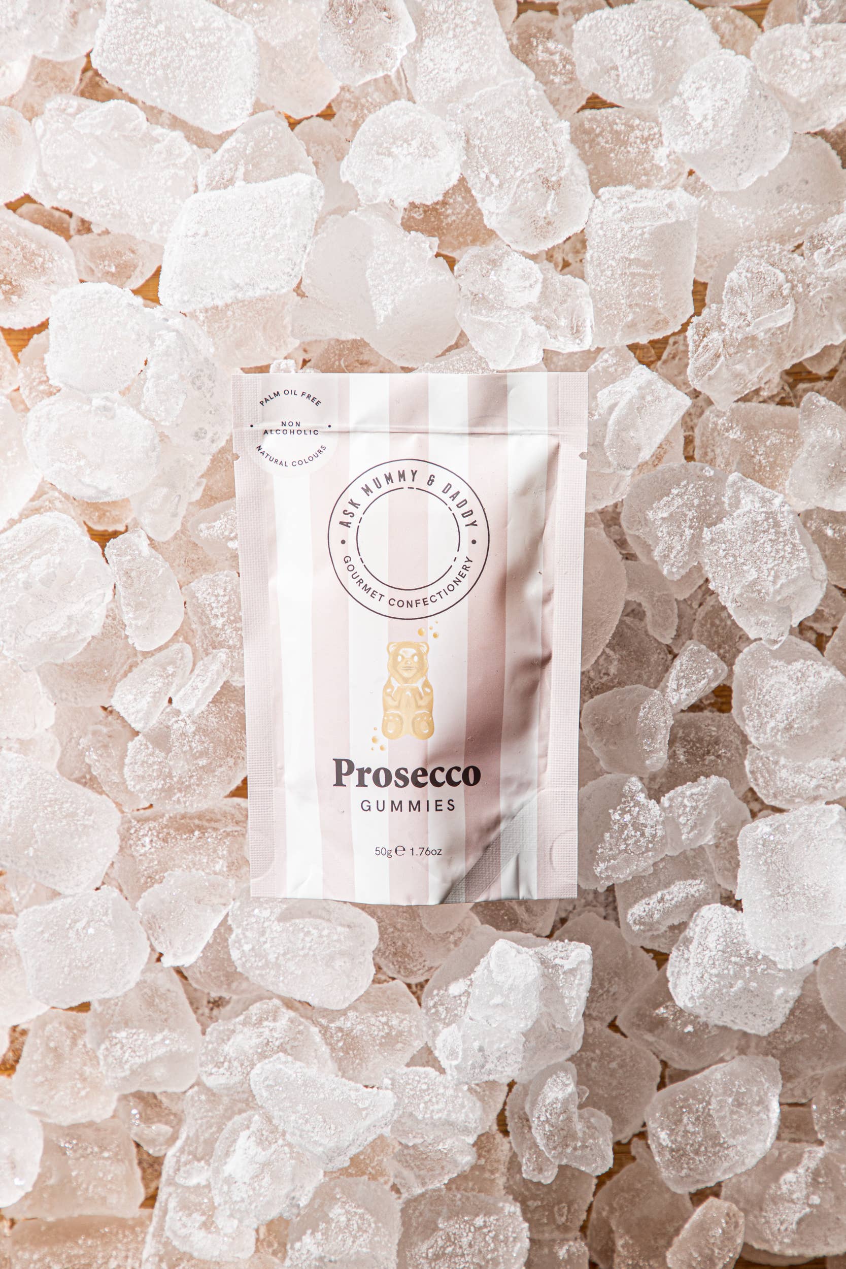 Ask Mummy & Daddy Prosecco Gummy Bears 50g Pouch – Prosecco Flavoured Gummies - Image 4
