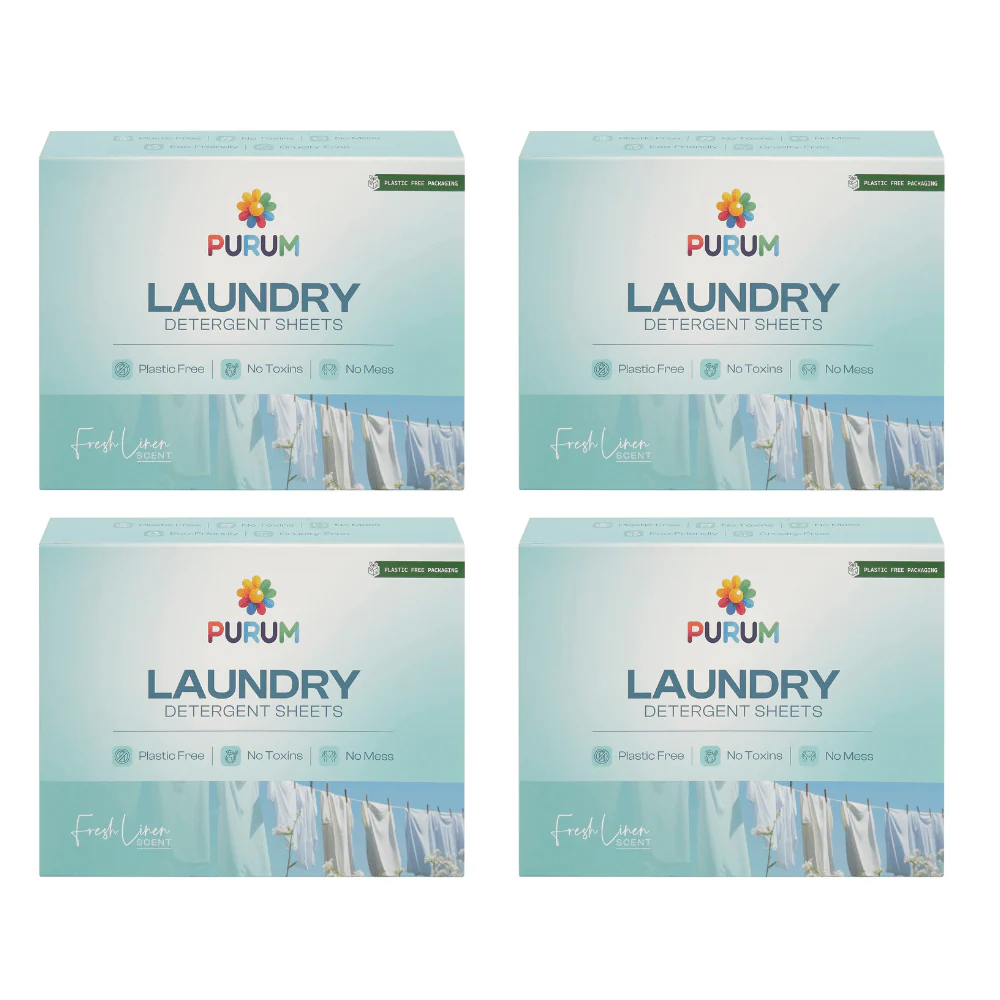 Purum Laundry Sheets 64 Pack - 4 Pack Bundle