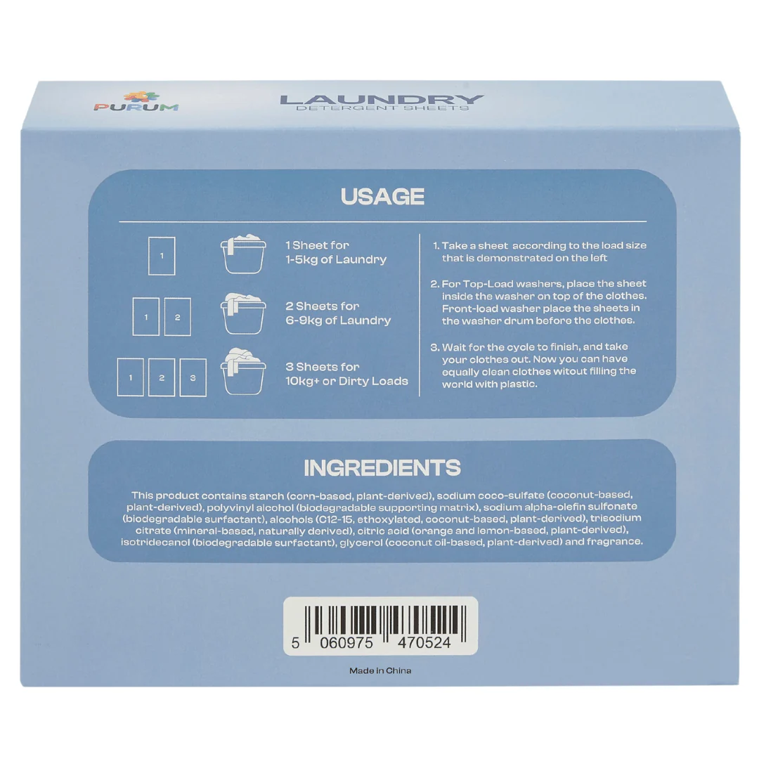 Purum Laundry Sheets 64 Pack - 4 Pack Bundle - Image 5