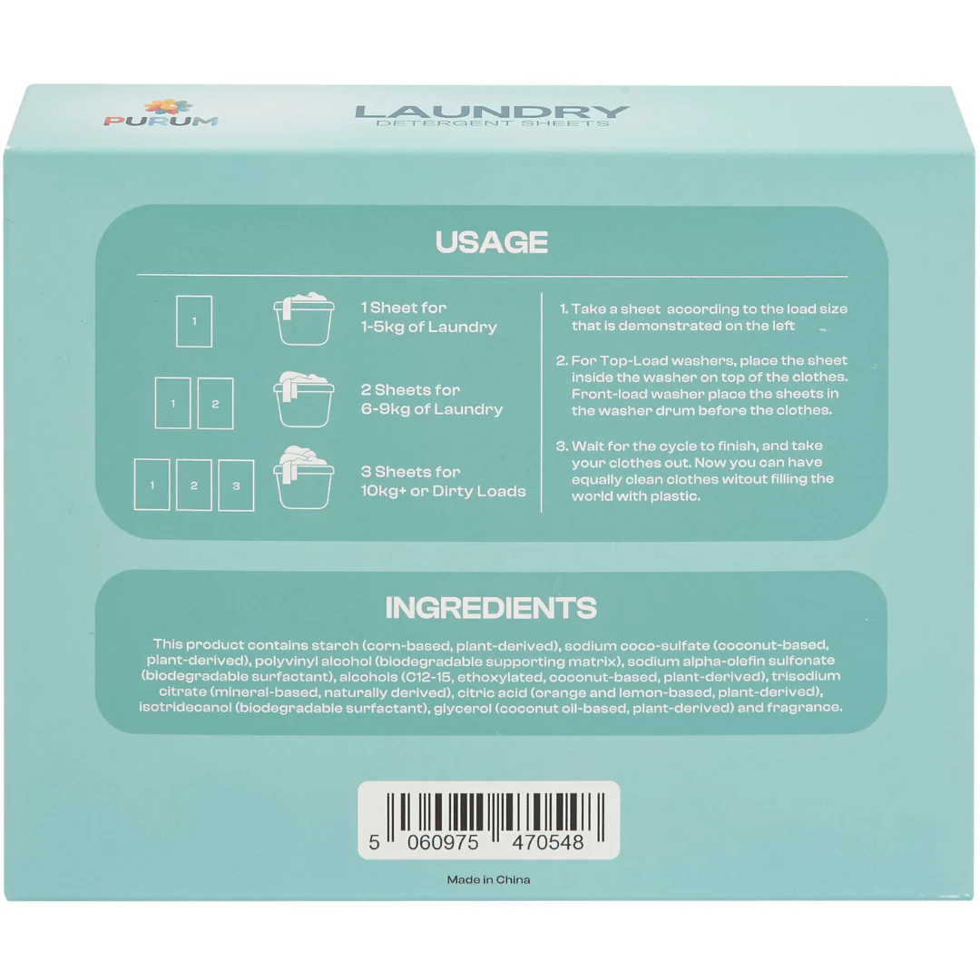 Purum Laundry Sheets 64 Pack - 4 Pack Bundle - Image 7