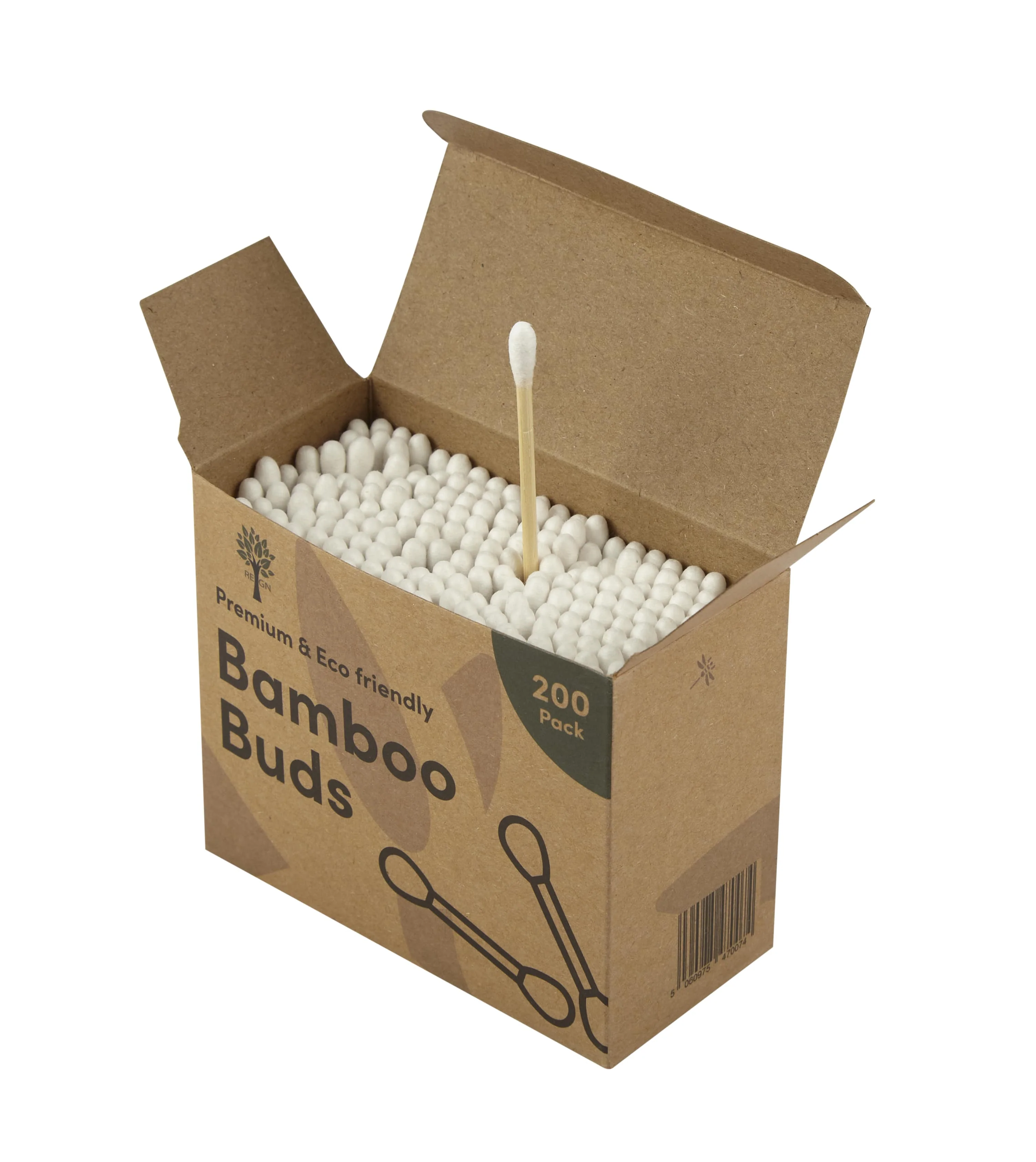 Re:gn Bamboo Cotton Buds – 200 Pack | Eco Plastic-Free Swabs - Image 4