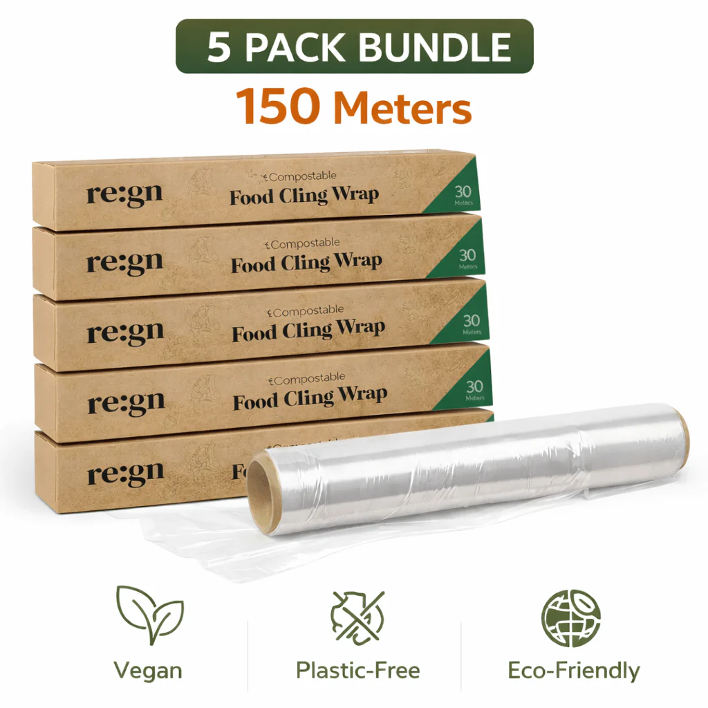 Re:gn Compostable Food Cling Wrap (Cling Film) – 5x 30m Rolls - Image 3