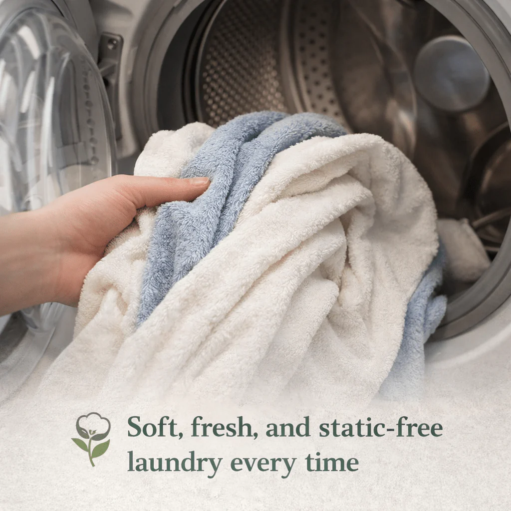 Eco Fabric Softener Sheets | 32 Washes | Fresh Linen Scent - Image 3