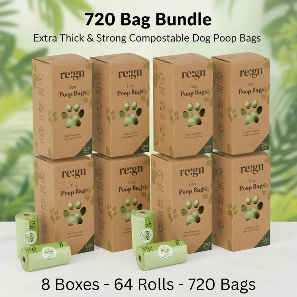 Re:gn Extra Thick & Strong Compostable Dog Poop Bags - 720 Bags