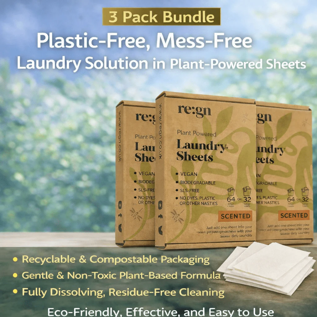 Re:gn Laundry Detergent Sheets | Plastic-Free, Eco-Friendly Washing | 192 Sheets