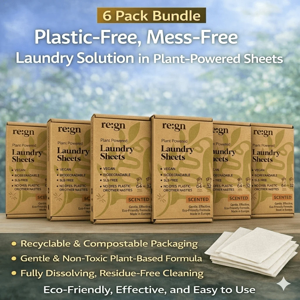 Re:gn Laundry Detergent Sheets | Plastic-Free, Eco-Friendly Washing | 384 Sheets