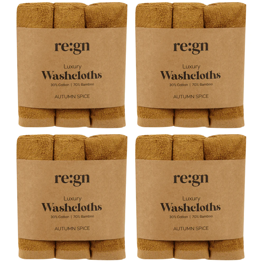 Re:gn Luxury Bamboo Face Cloths - 4 Pack Bundle – 12 Soft Face Cloths - Image 13