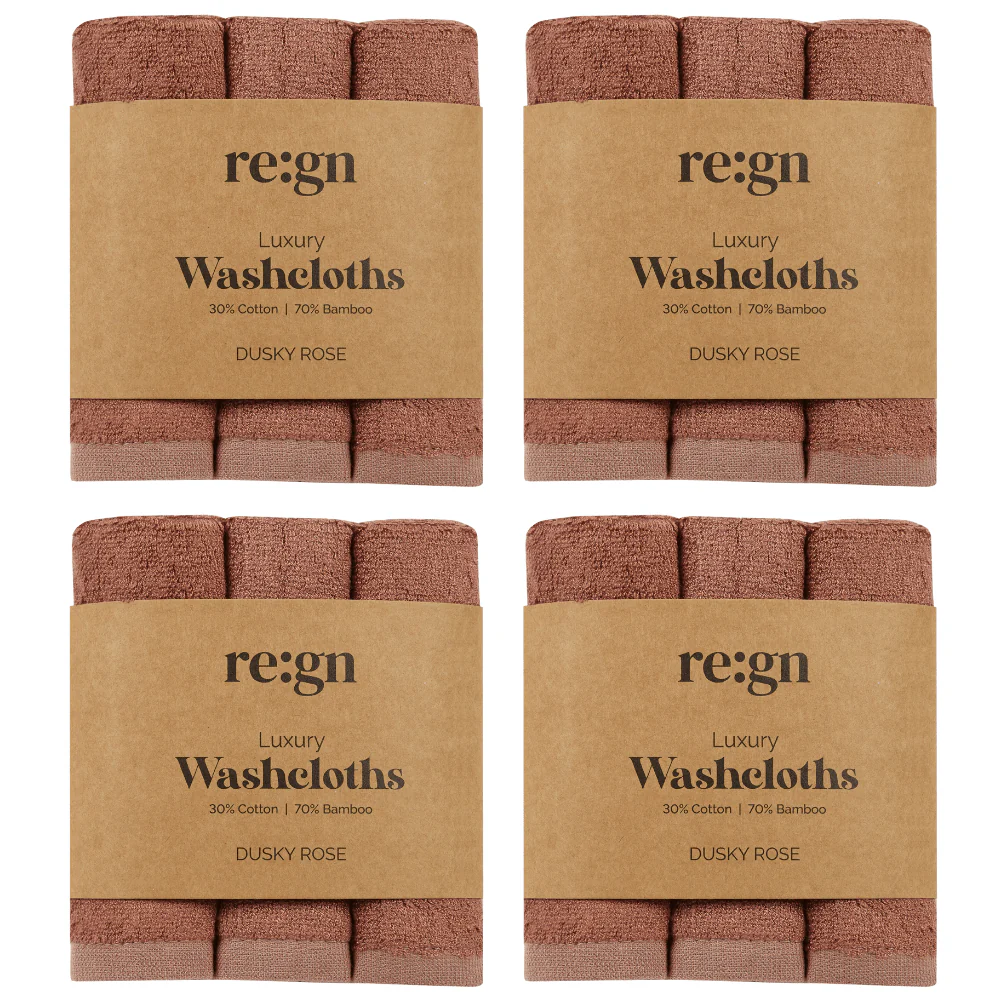 Re:gn Luxury Bamboo Face Cloths - 4 Pack Bundle – 12 Soft Face Cloths - Image 15