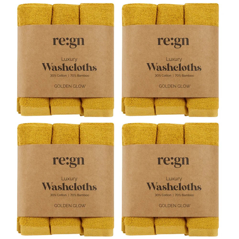 Re:gn Luxury Bamboo Face Cloths - 4 Pack Bundle – 12 Soft Face Cloths - Image 16
