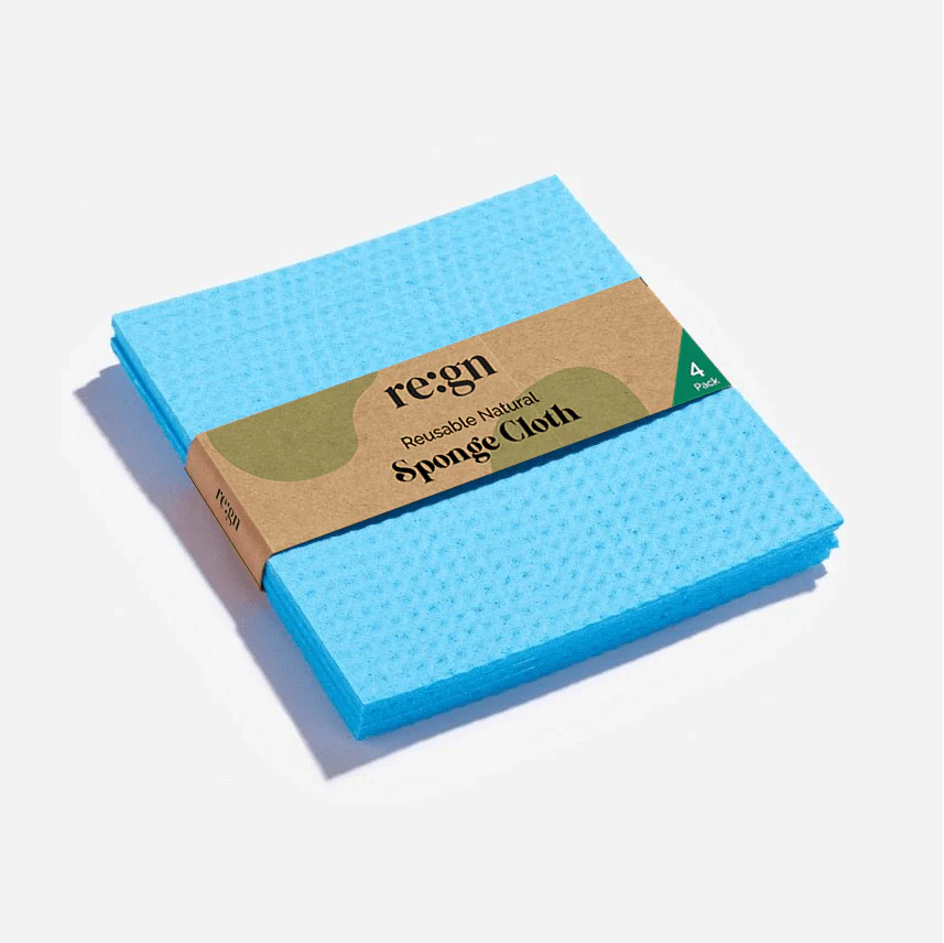 re:gn Reusable Cellulose Sponge Cloths 4 Pack Bundle – 16 Eco Cleaning Cloths - Image 2