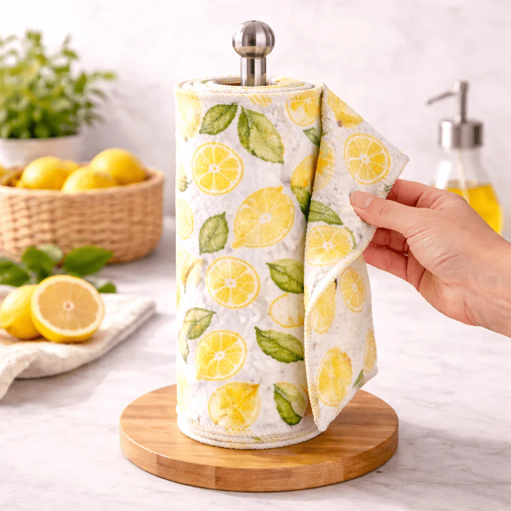 Reusable Kitchen Roll | 7 x 100% Organic Cotton Sheets & Cardboard Roll - Image 7