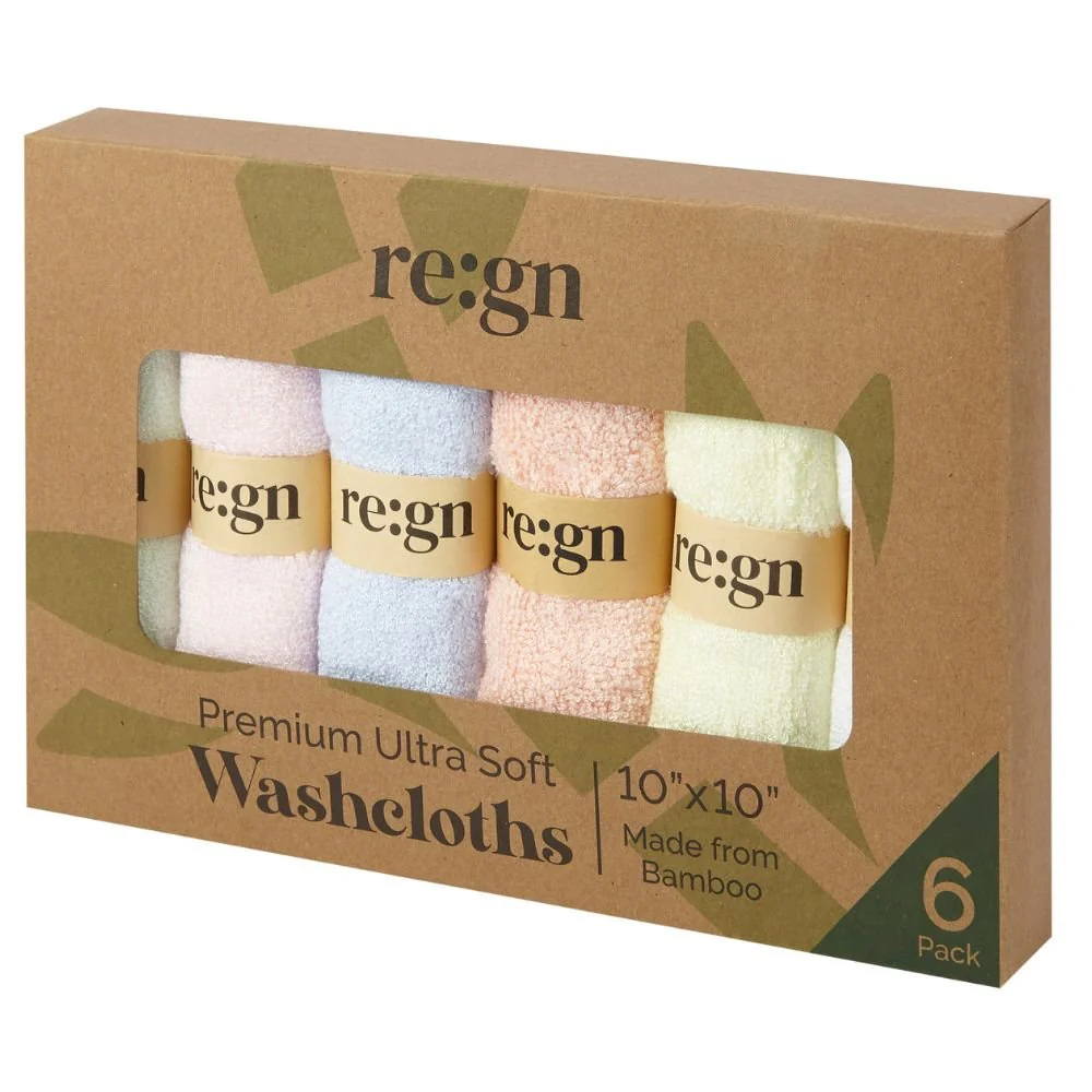 Organic Bamboo Face Cloths - 6 Pack - Image 9