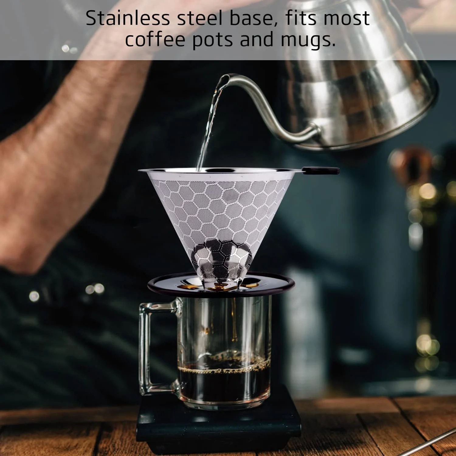 Reusable Coffee Filter - Stainless Steel Mesh - Image 3