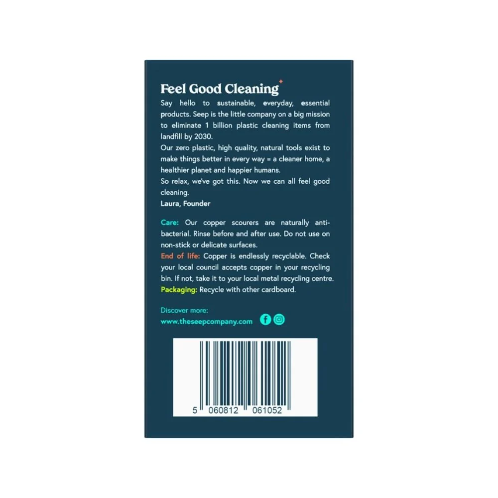 Eco Copper Scourers 2-Pack | Recyclable Antibacterial Scrubbers - Image 4