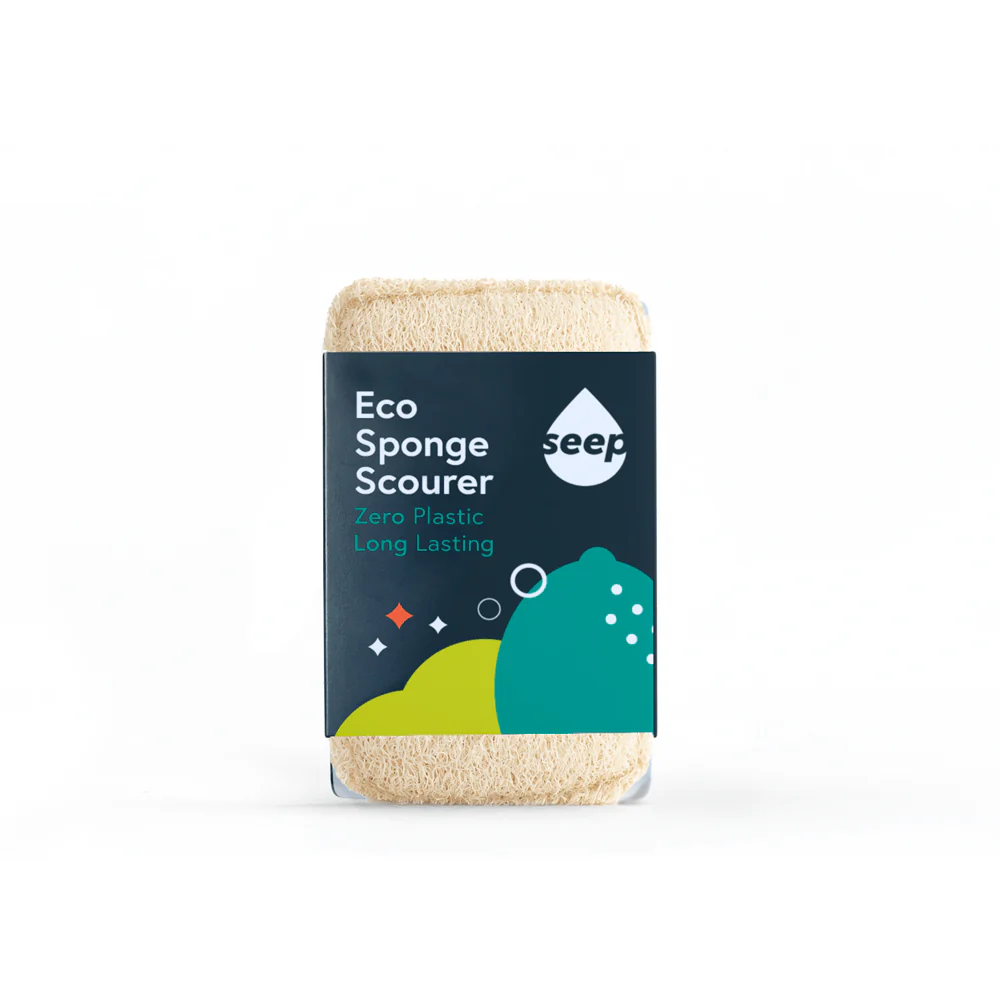 Eco Sponge Scourer | Plastic-Free Dish Sponge with Cellulose & Loofah