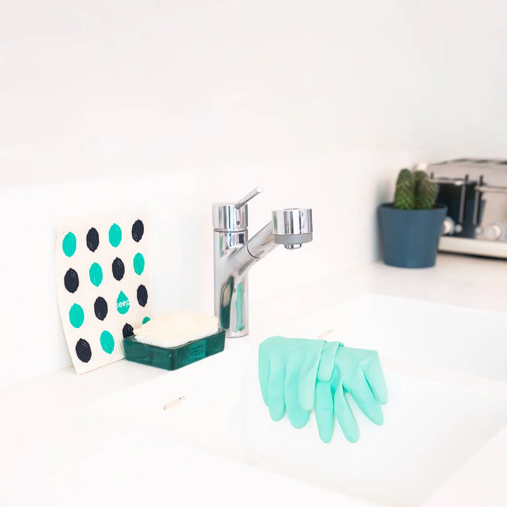 Eco Sponge Scourer | Plastic-Free Dish Sponge with Cellulose & Loofah - Image 3