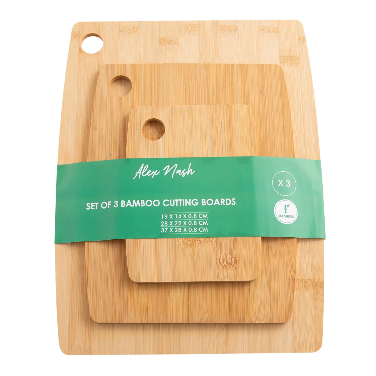 Set of 3 Bamboo Cutting Boards - Image 2