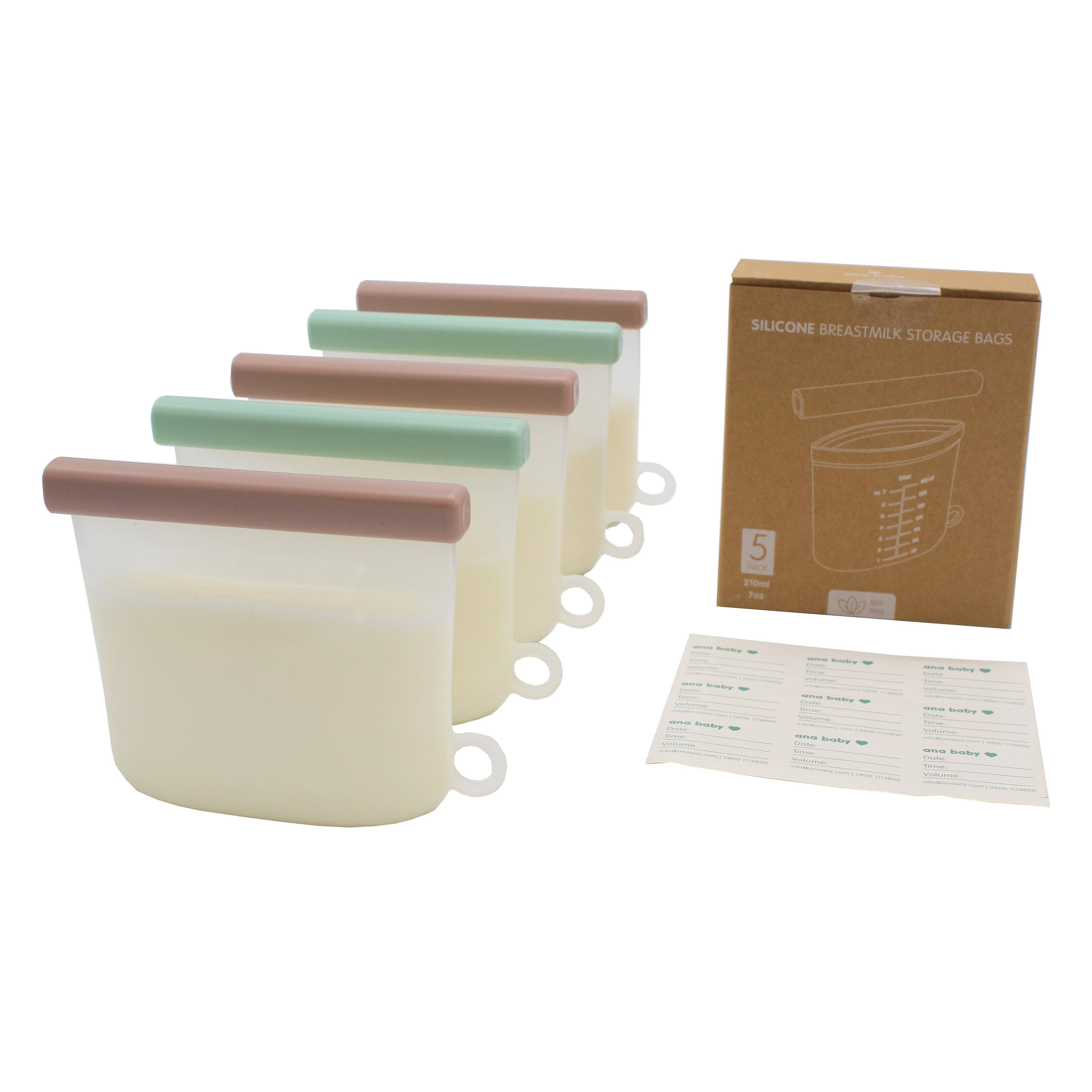 Silicone Breastmilk Storage Bags – Reusable, Leak-Proof (Pack of 5) - Image 3