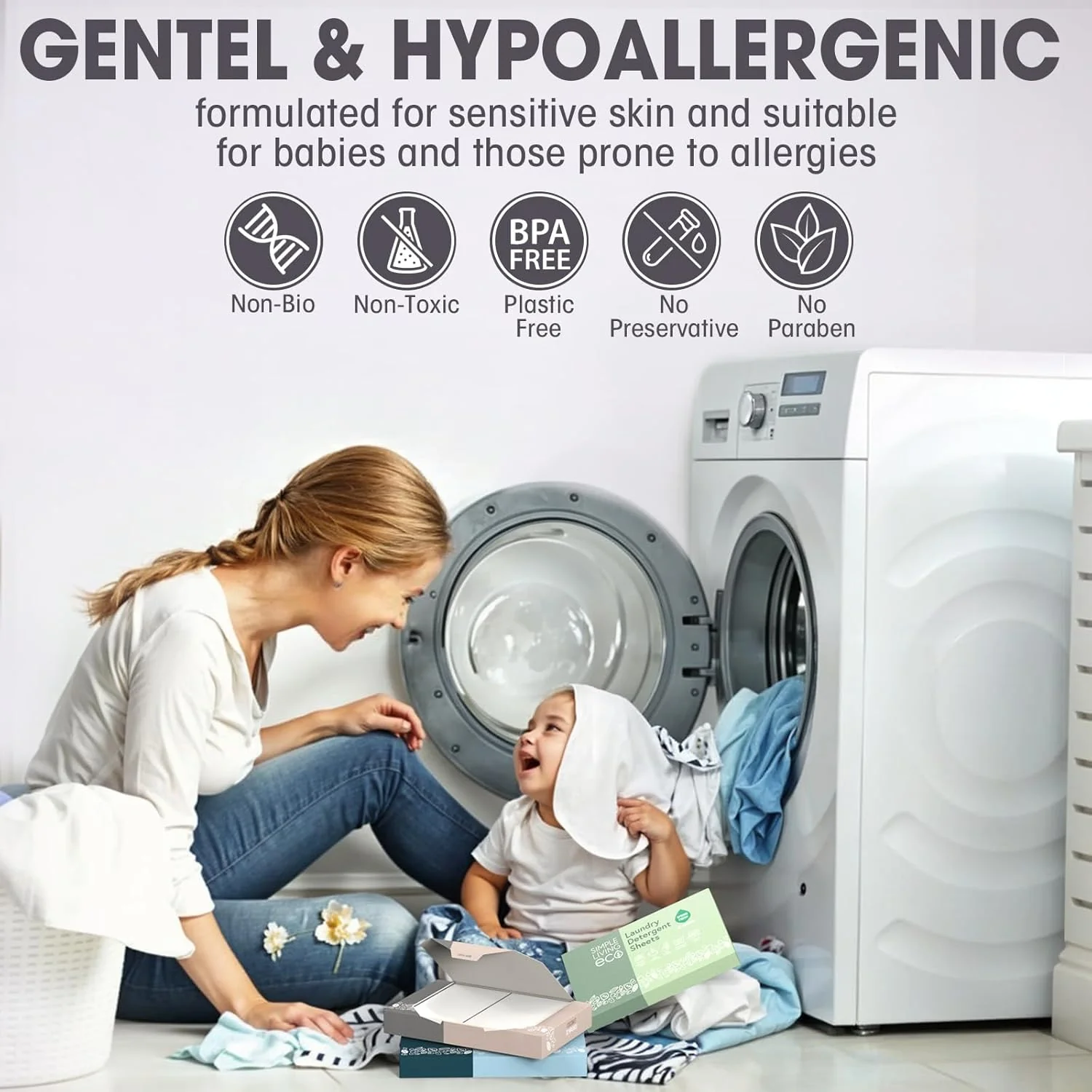 Simple Living Eco Laundry Detergent Sheets | 32 Washes | Made In UK - Image 9