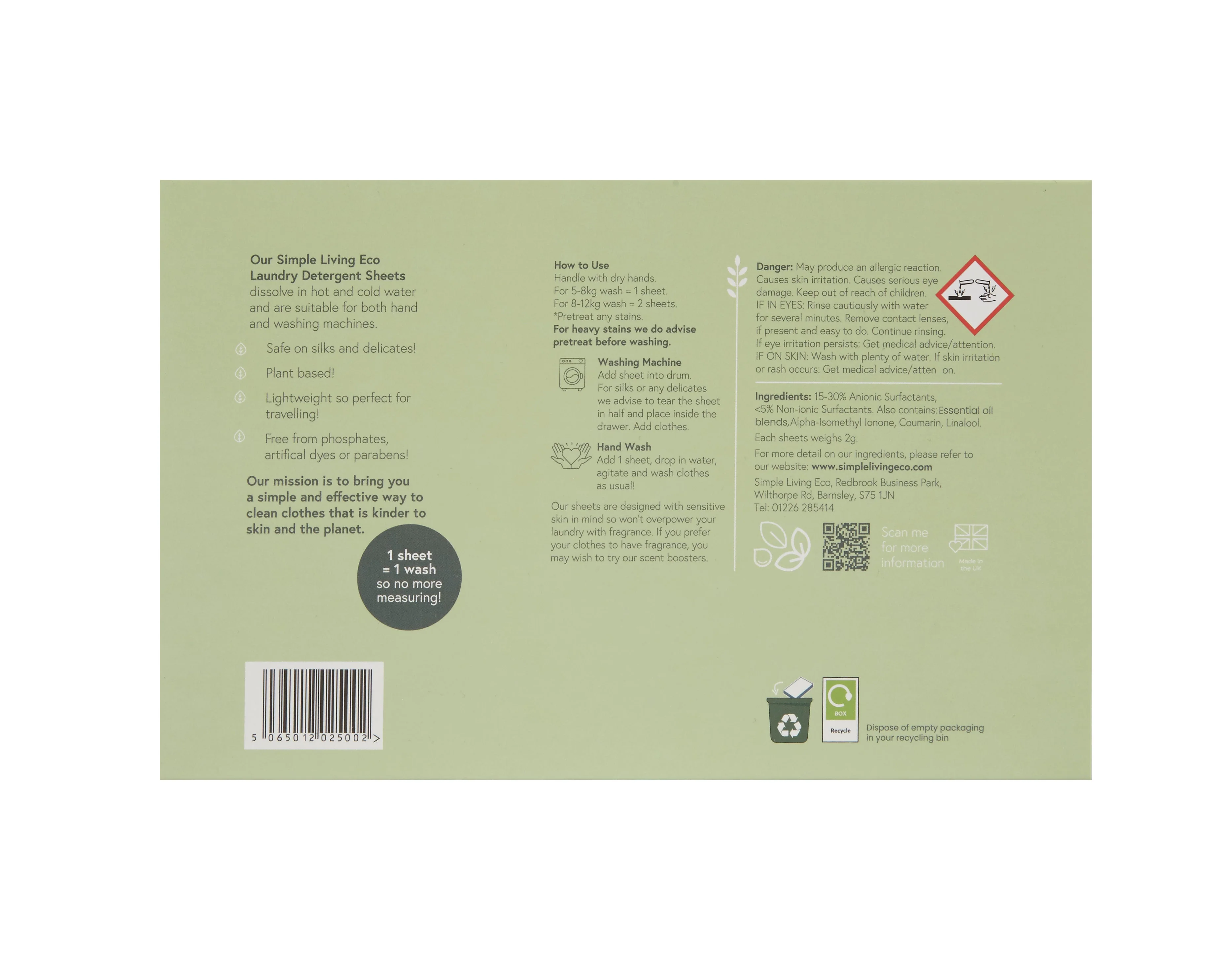 Simple Living Eco Laundry Detergent Sheets | 32 Washes | Made In UK - Image 7