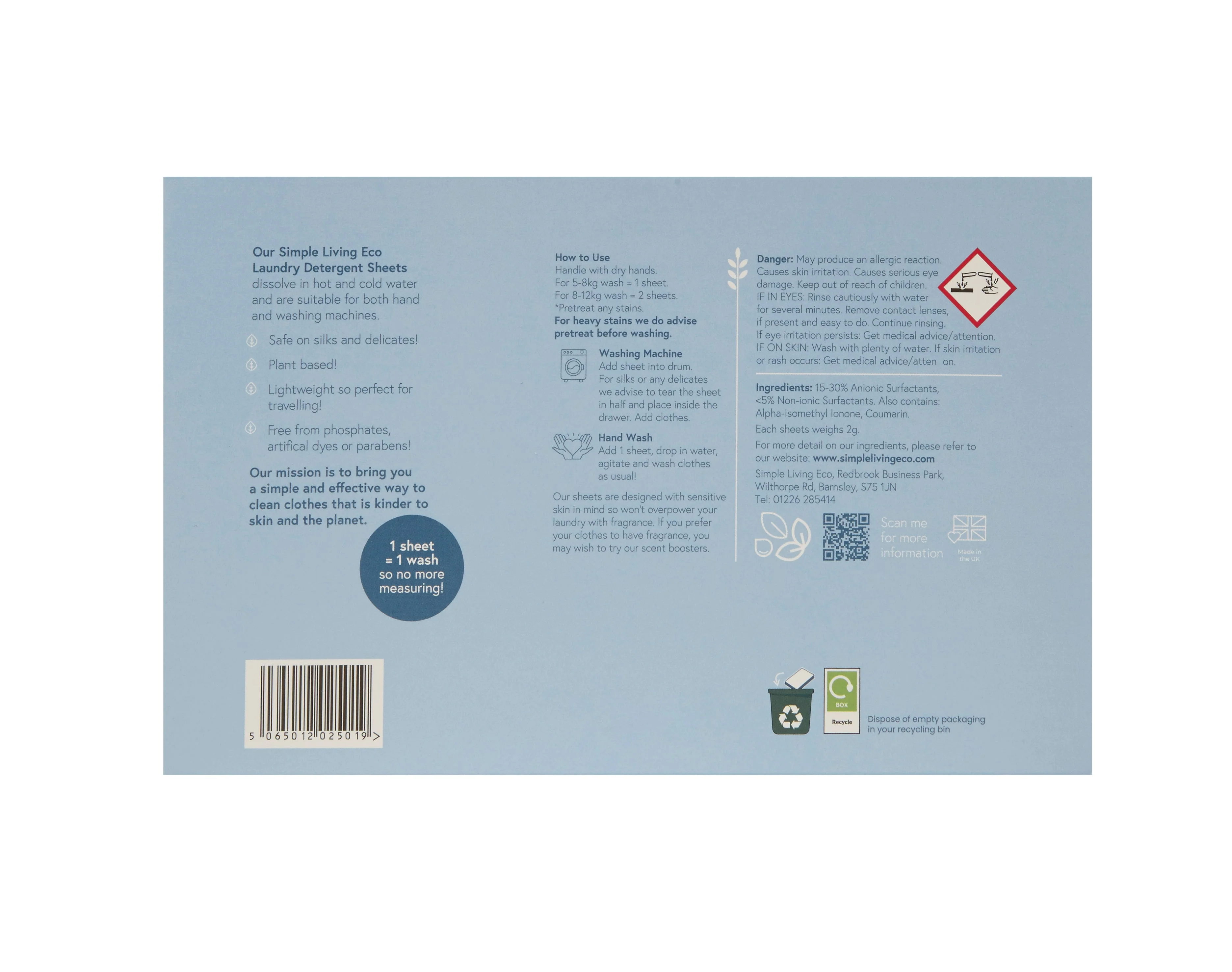 Simple Living Eco Laundry Detergent Sheets | 32 Washes | Made In UK - Image 5