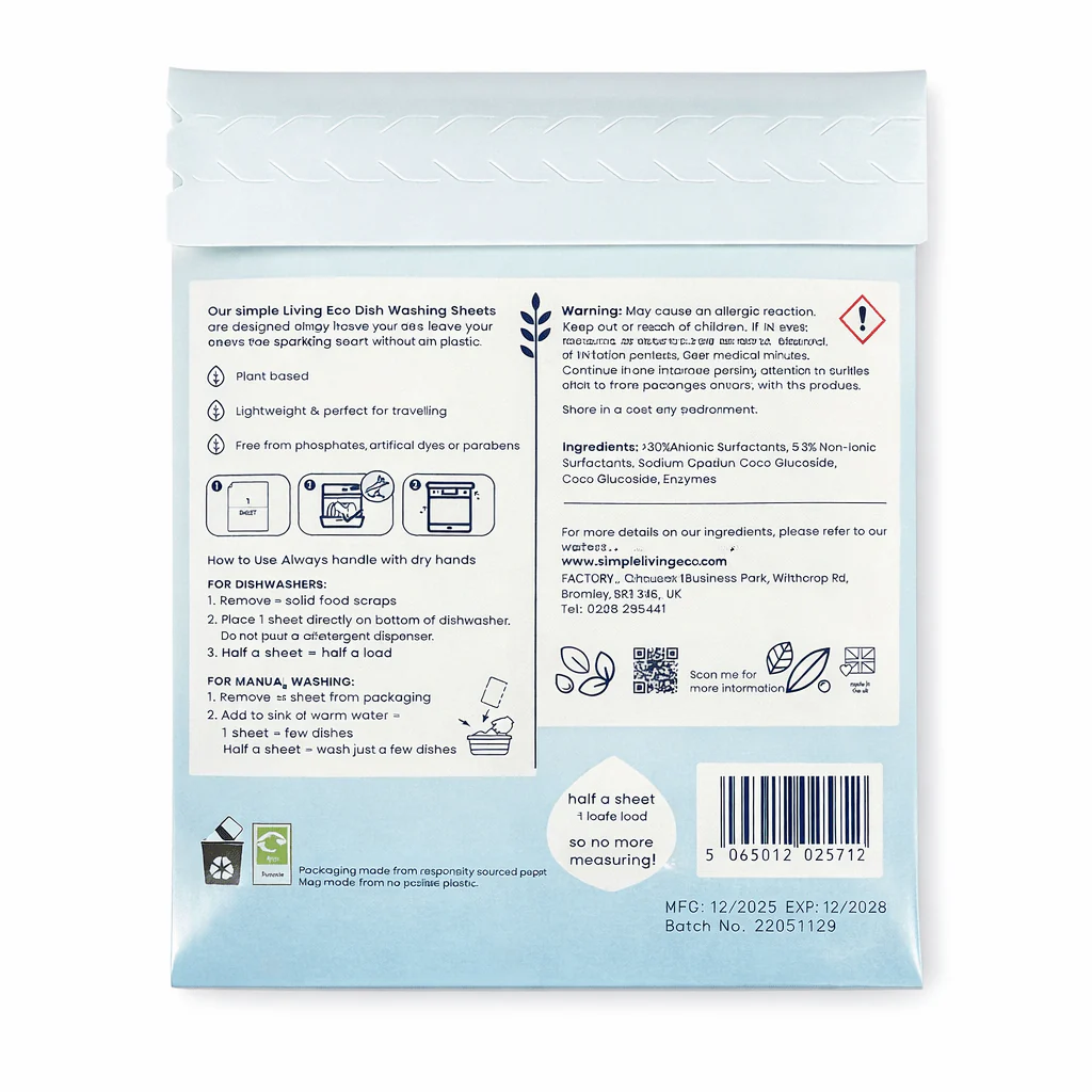 Eco Dishwasher Sheets | 32 Washes - Image 3