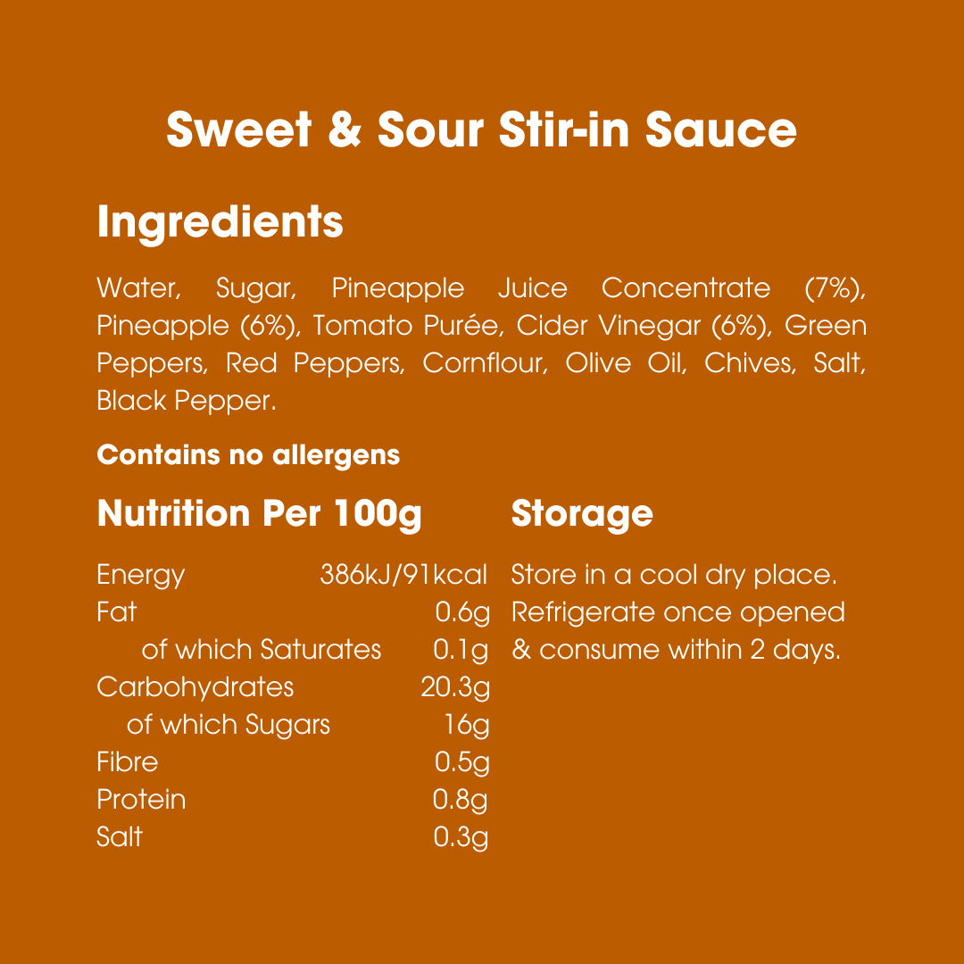 Sweet & Sour Stir-in Sauce 260g – Low FODMAP, Gluten Free & Vegan - Image 5