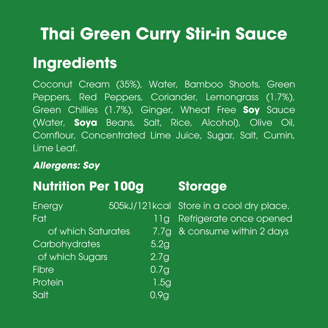 Thai Green Curry Stir-in Sauce 260g – Low FODMAP, Gluten Free & Vegan - Image 5
