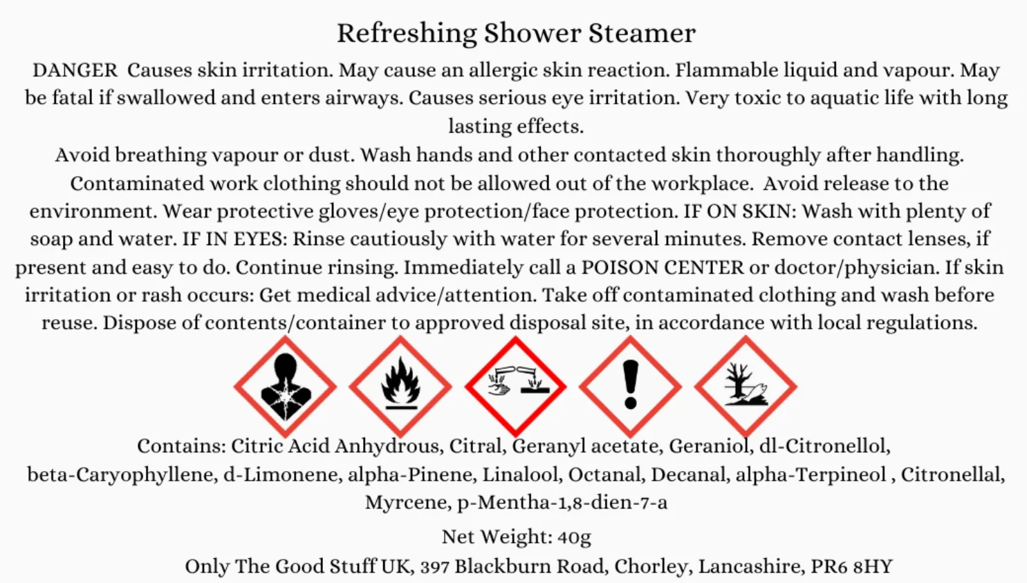 Floral Topped Shower Steamer For Stress-Free Relaxation, Sweet Orange Lemongrass Essential Oils - Image 4
