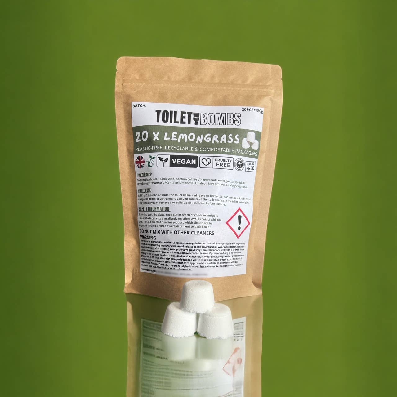 Eco Friendly Toilet Cleaning Bombs - 20 Pack - Image 3