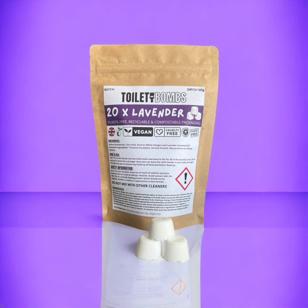Eco Friendly Toilet Cleaning Bombs - 20 Pack - Image 5