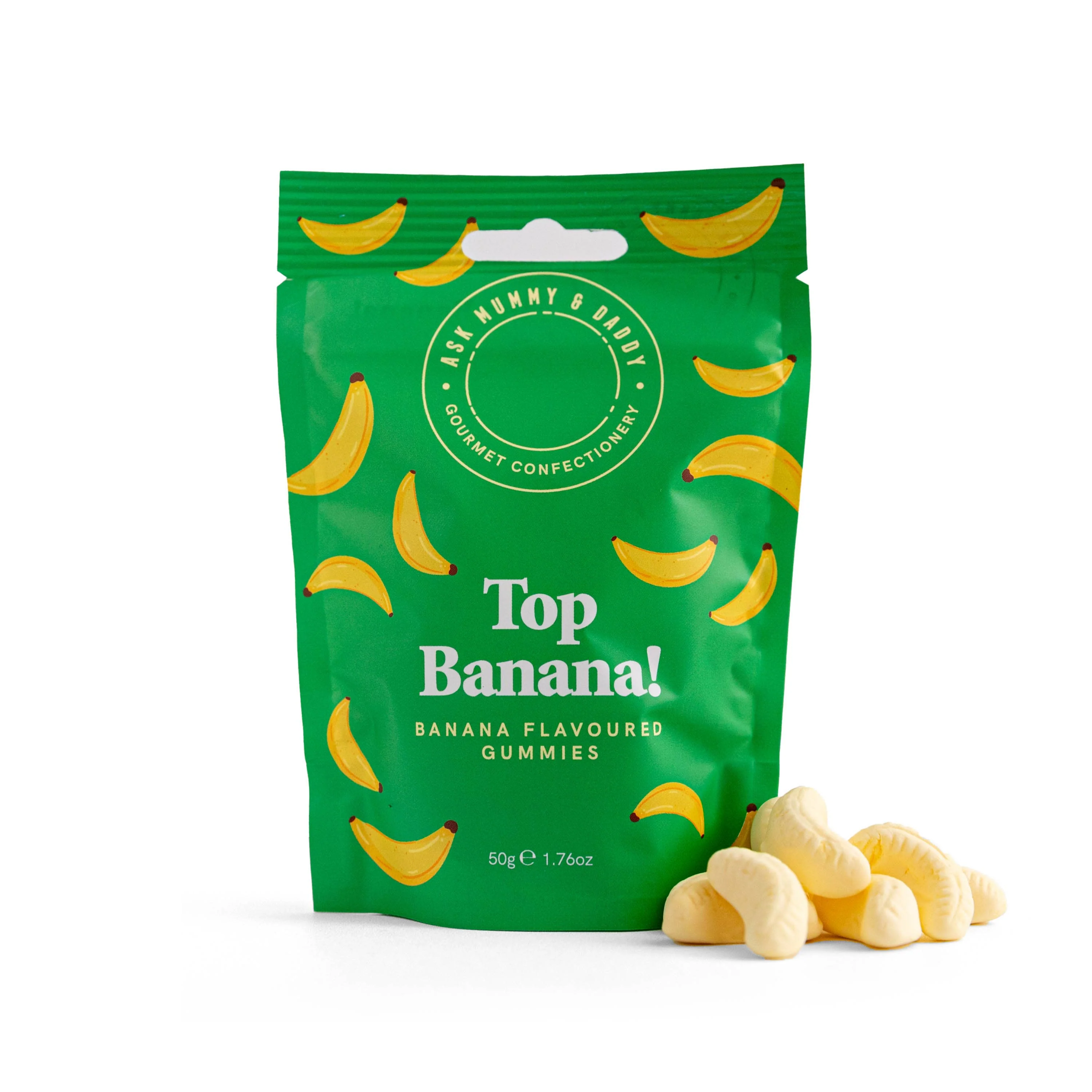 Ask Mummy & Daddy Top Banana Foam Gummies 100g Pouch – Banana Flavoured Sweets - Image 5
