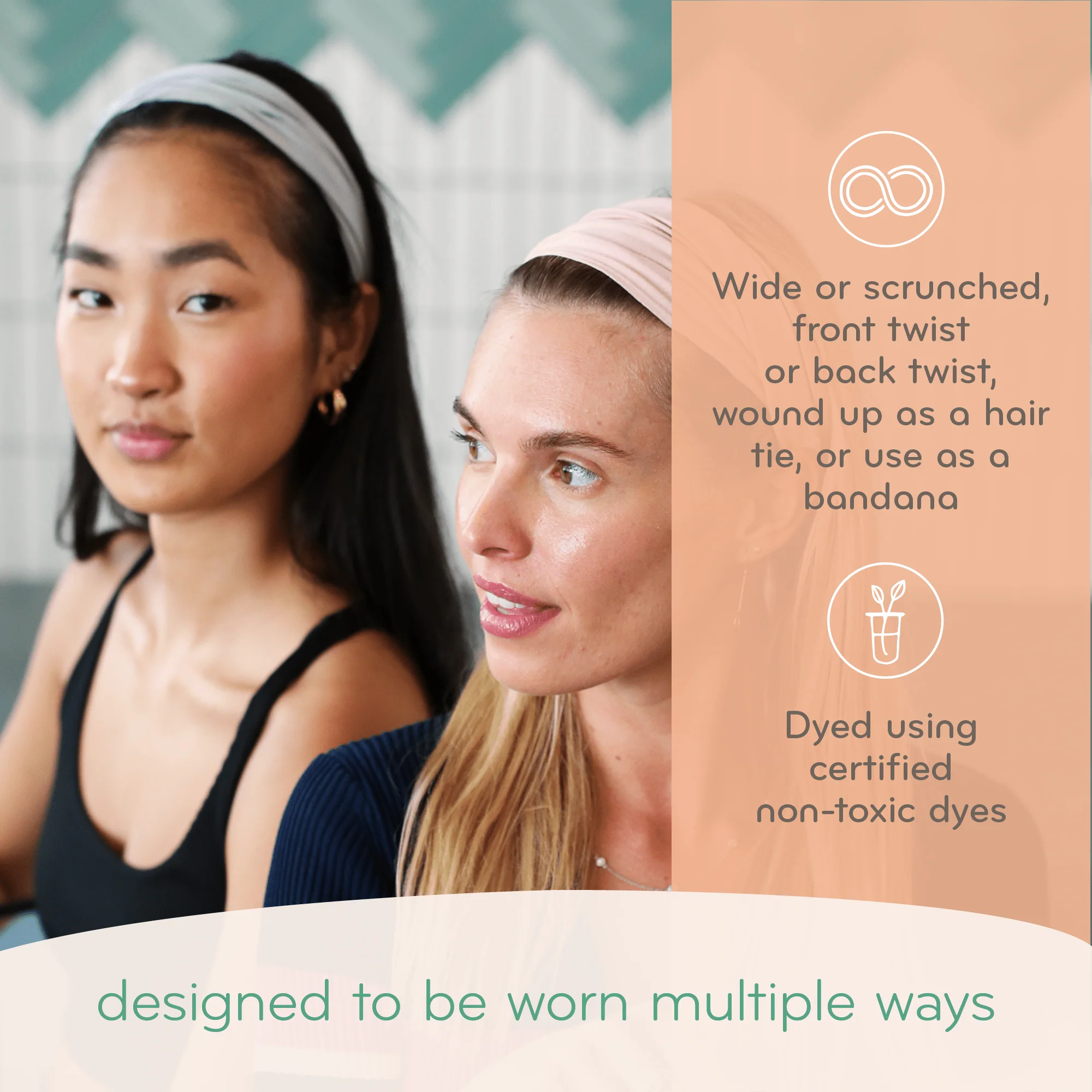 KOOSHOO Twist Headband Pink Mist – Organic Fairtrade - Image 10