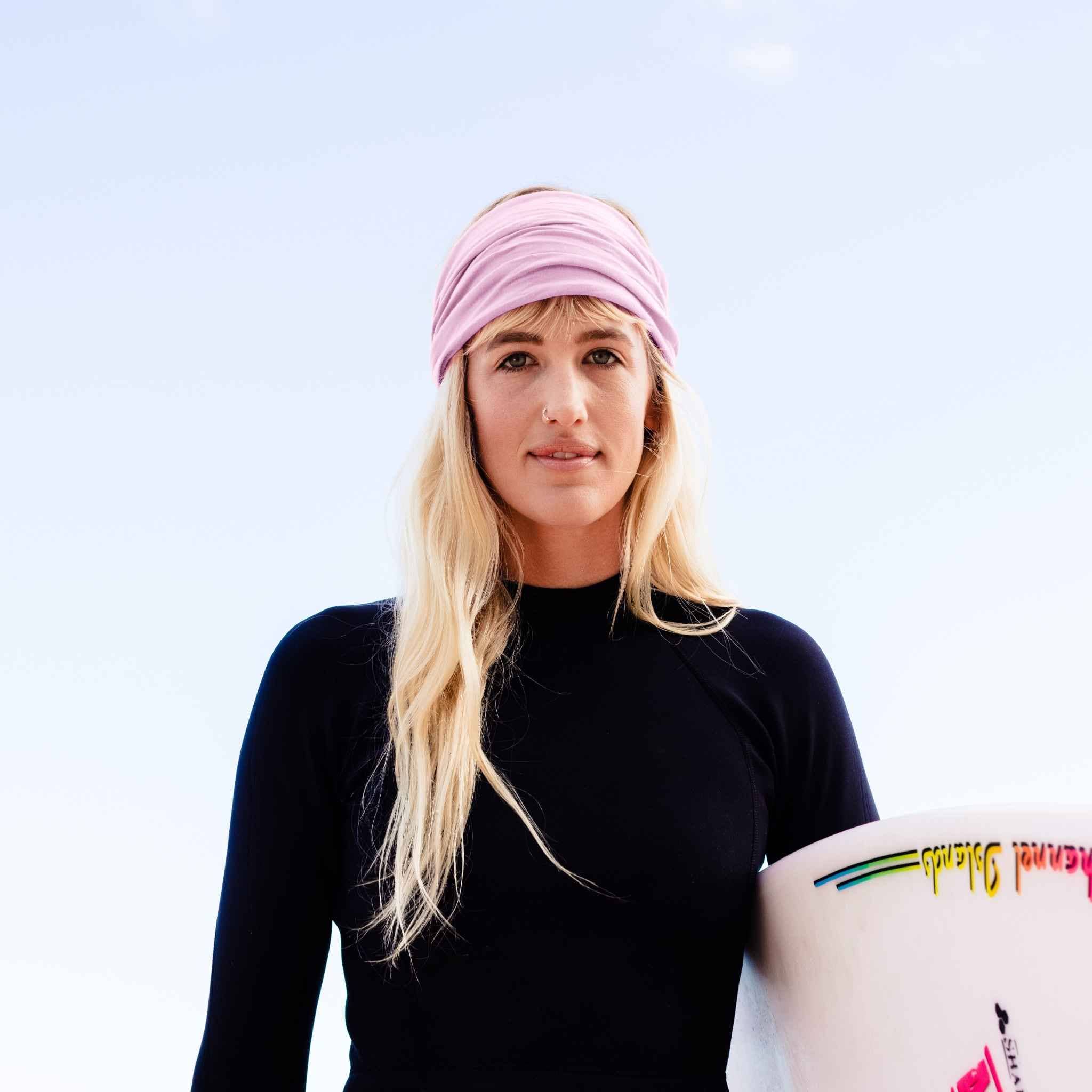 KOOSHOO Twist Headband Pink Mist – Organic Fairtrade - Image 3