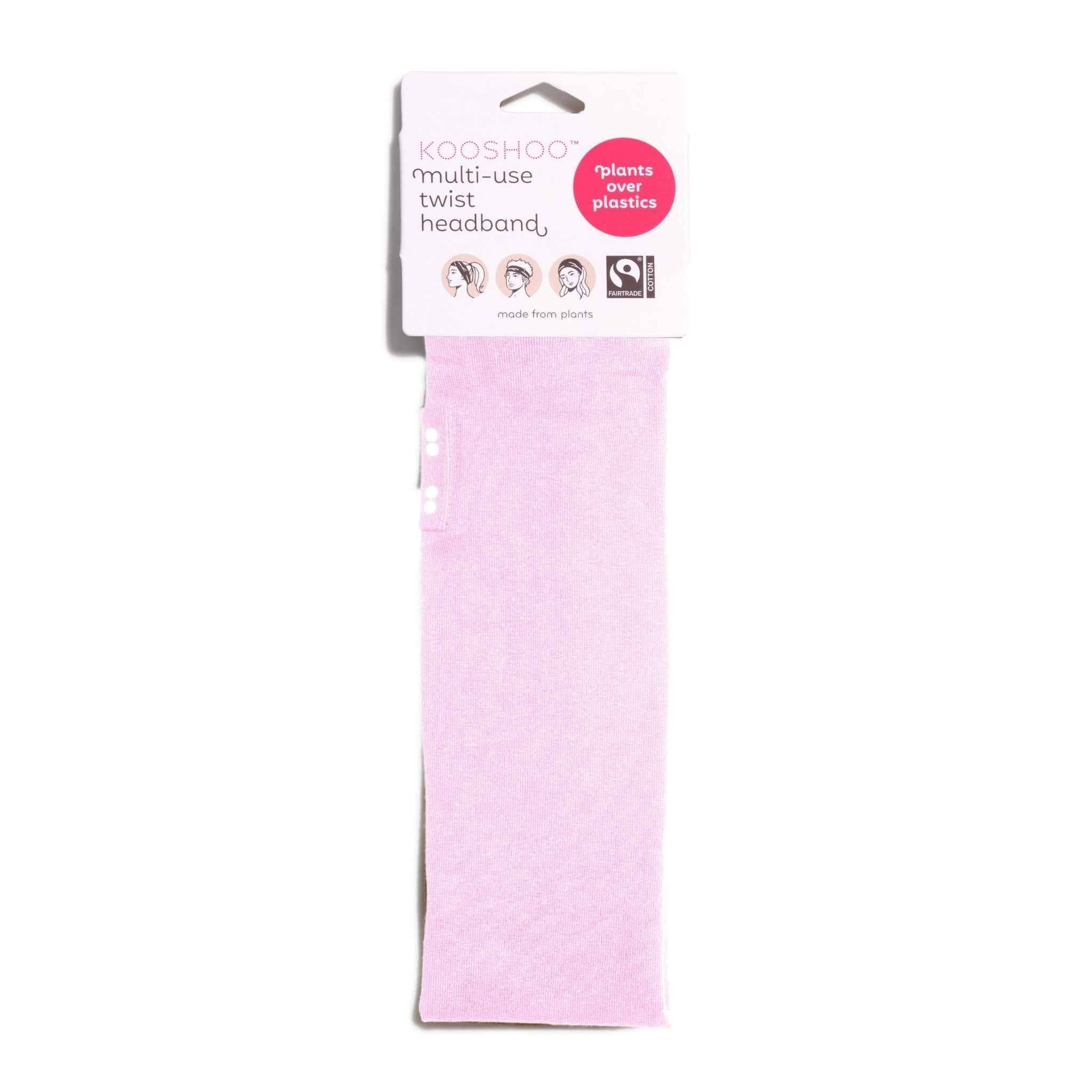 KOOSHOO Twist Headband Pink Mist – Organic Fairtrade - Image 8
