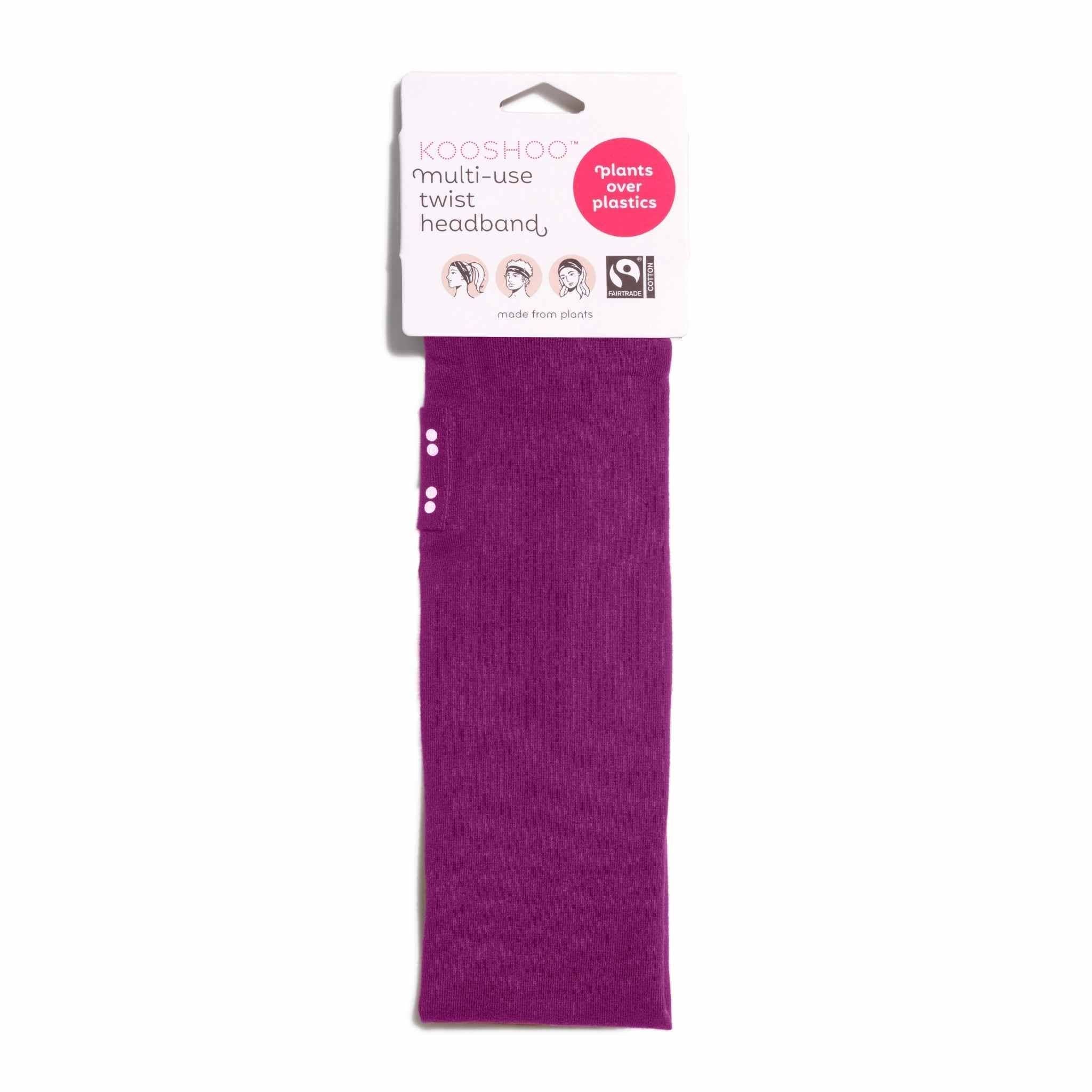 KOOSHOO Twist Headband Wild Beet – Organic Fairtrade - Image 6