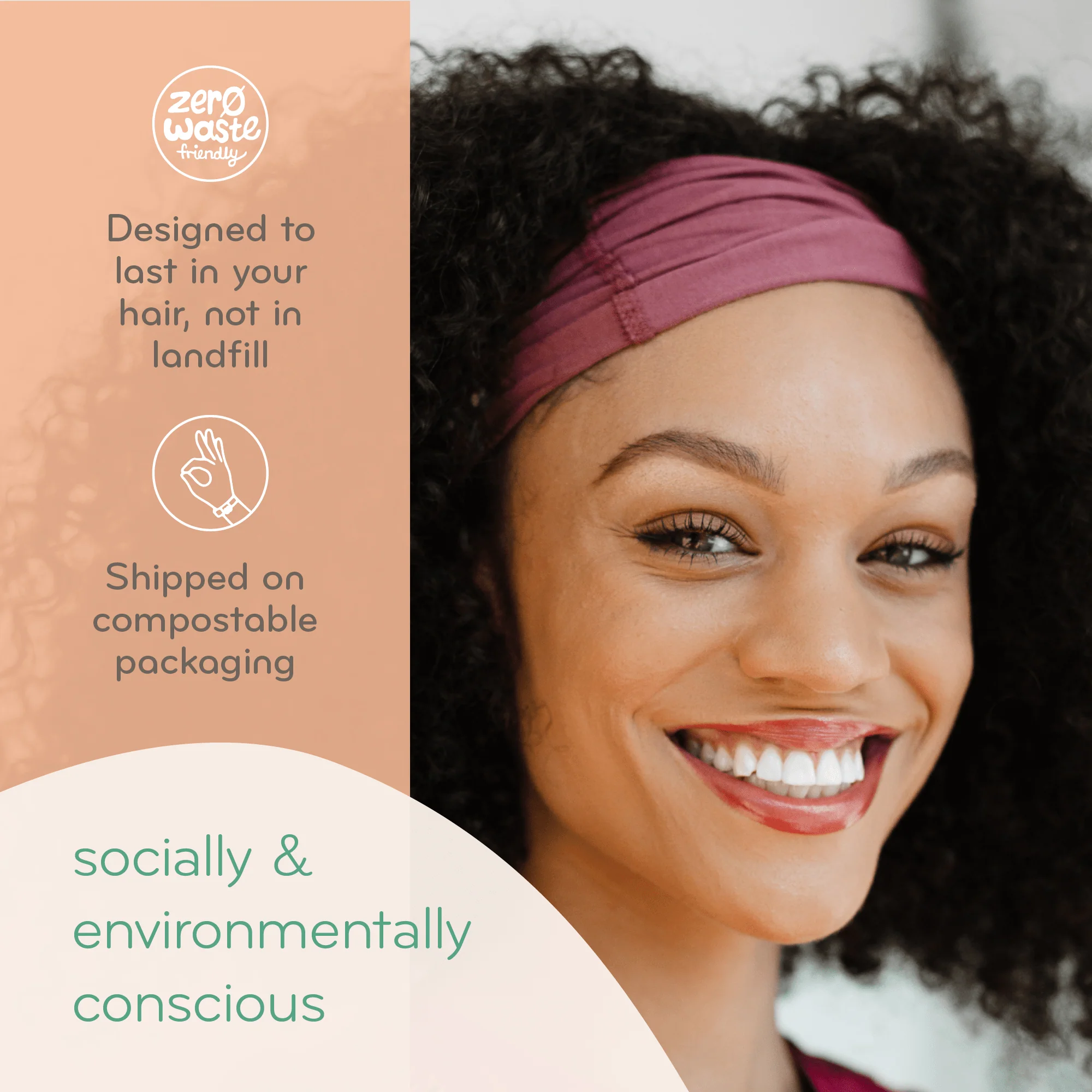 KOOSHOO Twist Headband Wild Beet – Organic Fairtrade - Image 8