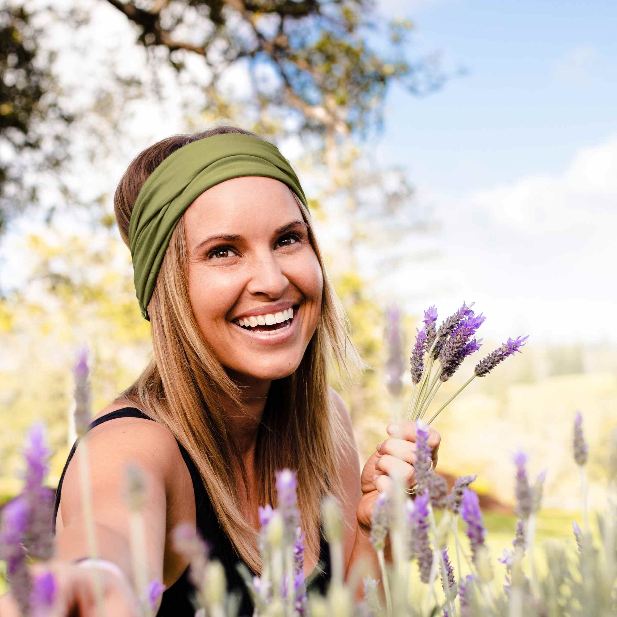 KOOSHOO Twist Headband Olive Branch – Organic Fairtrade - Image 4