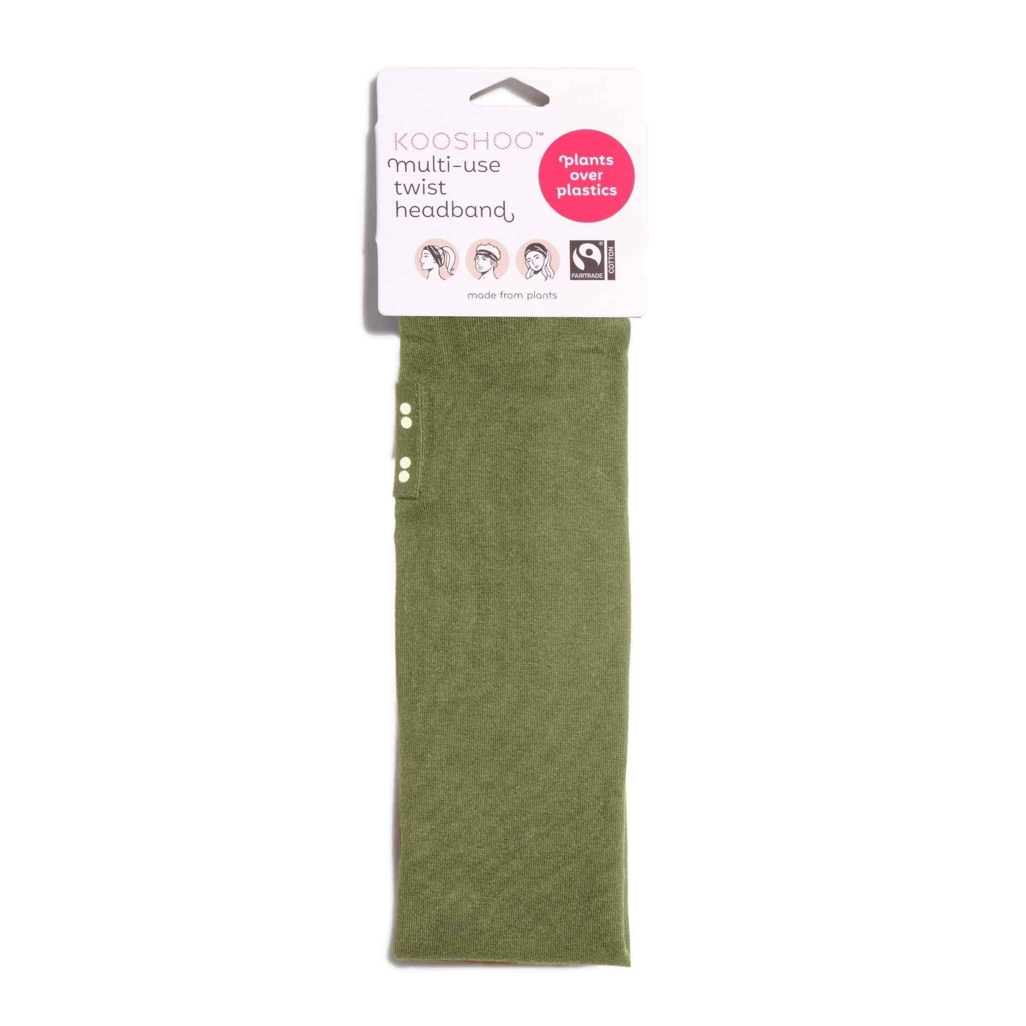 KOOSHOO Twist Headband Olive Branch – Organic Fairtrade - Image 6
