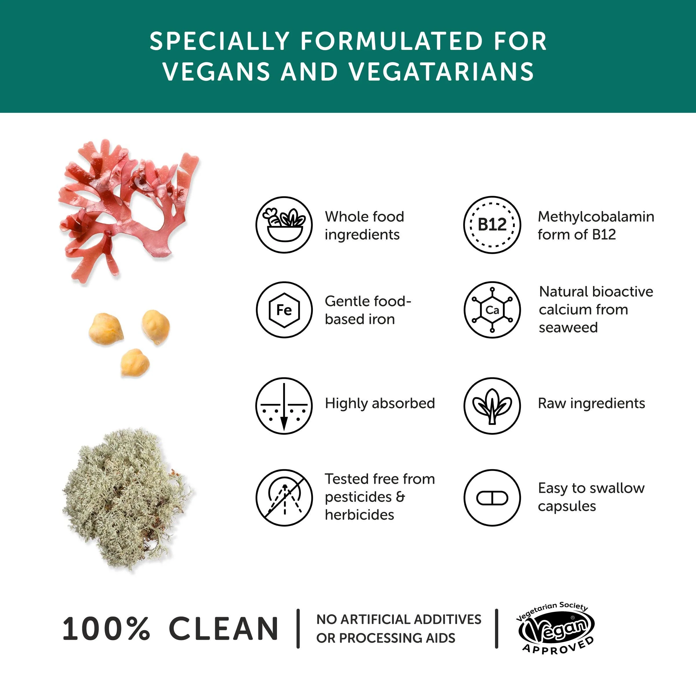 Vegan Multi – Vegan Supplement - 60 Capsules - Image 3