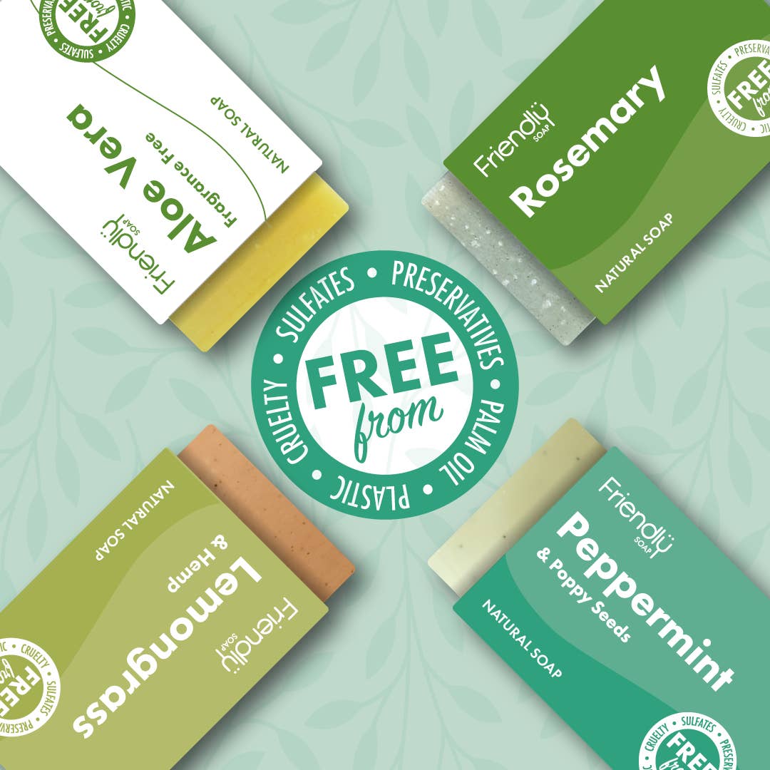 Vegan Soap Gift Set – Leafy & Herbaceous Selection (4 x 95g Bars, Plastic-Free & Handmade) - Image 3