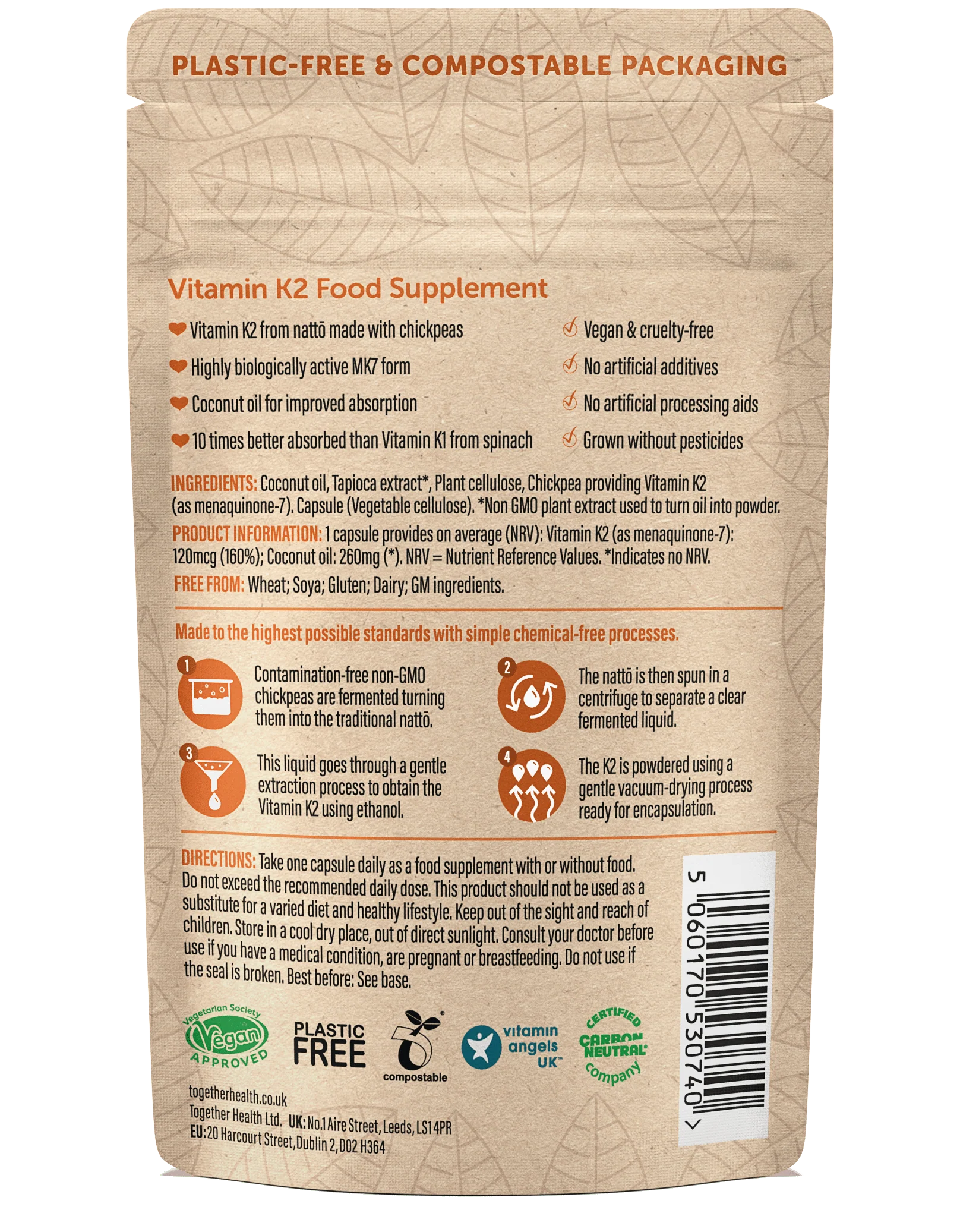 Vitamin K2 – Vegan Supplement – 30 Capsules - Image 2