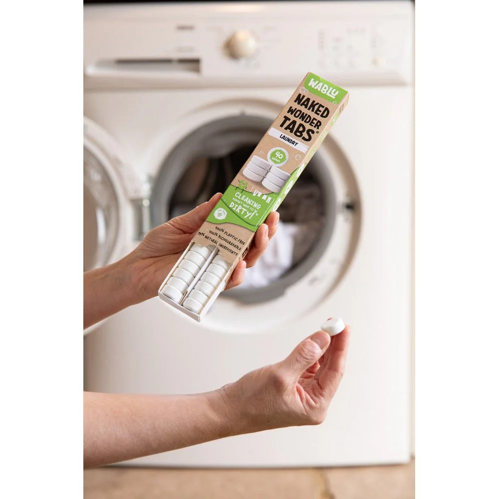 WABLU Naked Wonder Tabs® – Plastic-Free, Biodegradable Laundry Detergent Tabs - 40 pack - Image 2