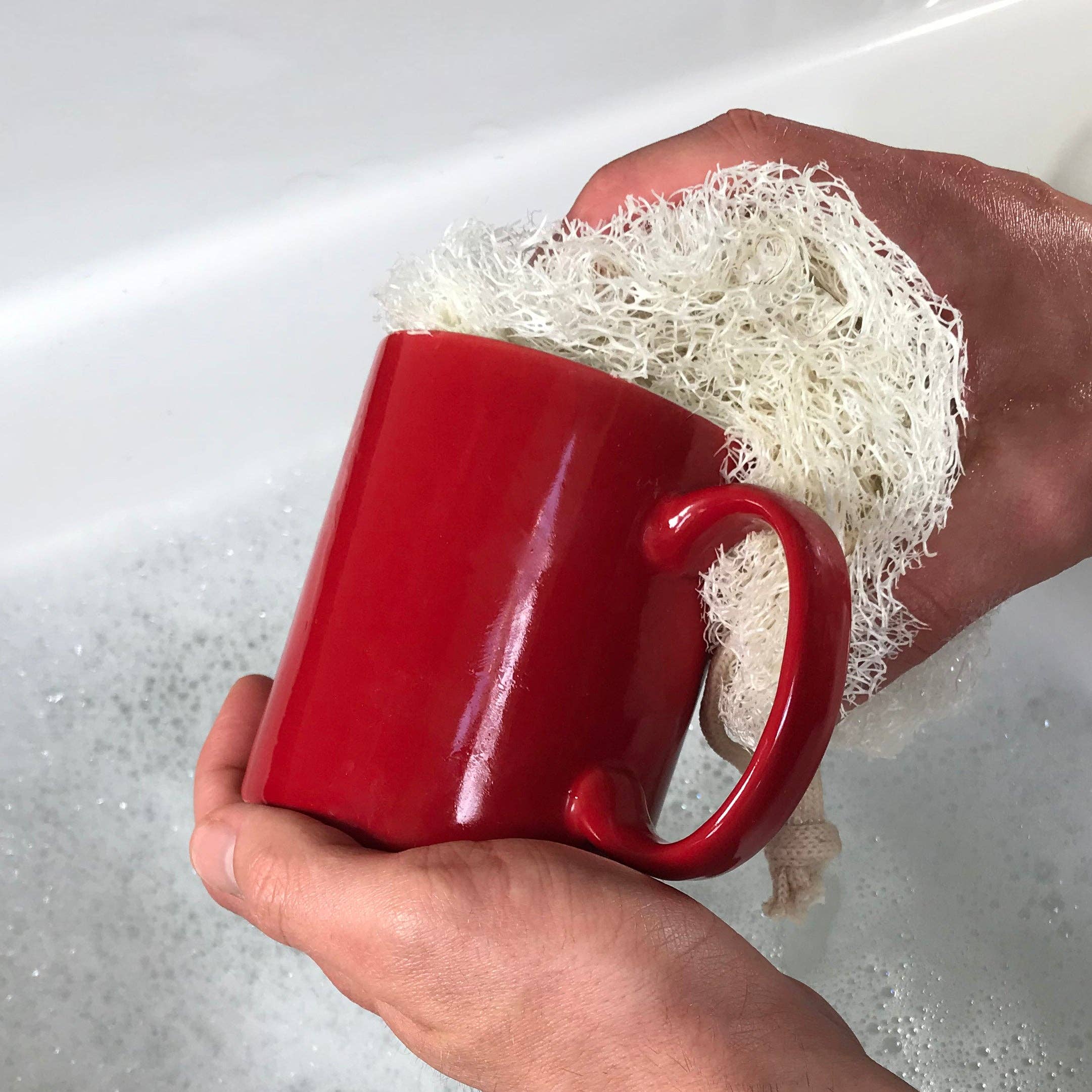 LoofCo Washing-Up Pad – Natural Loofah Dish Sponge - Image 4