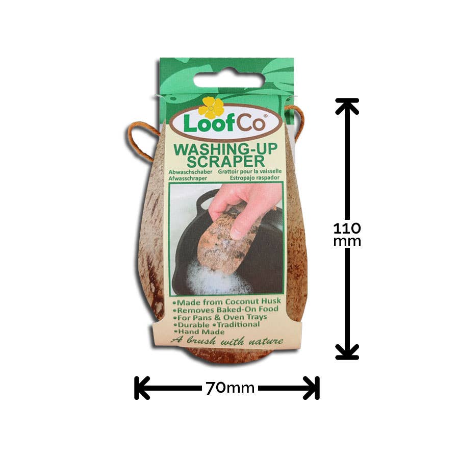 LoofCo Washing-Up Scraper – Natural Coconut Husk Pan Cleaner - Image 4