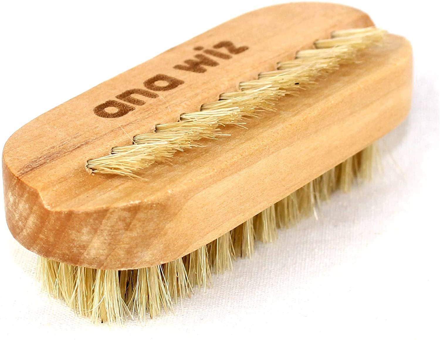 Wooden Nail Brush with Natural Bristles – Double-Sided Lotus Wood Design - Image 5