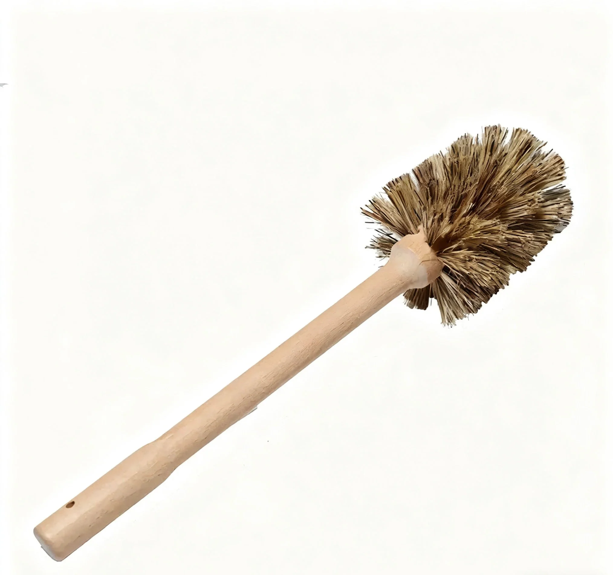 Wooden Toilet Brush with Beech Handle and Coconut Fibre Bristles - Image 3