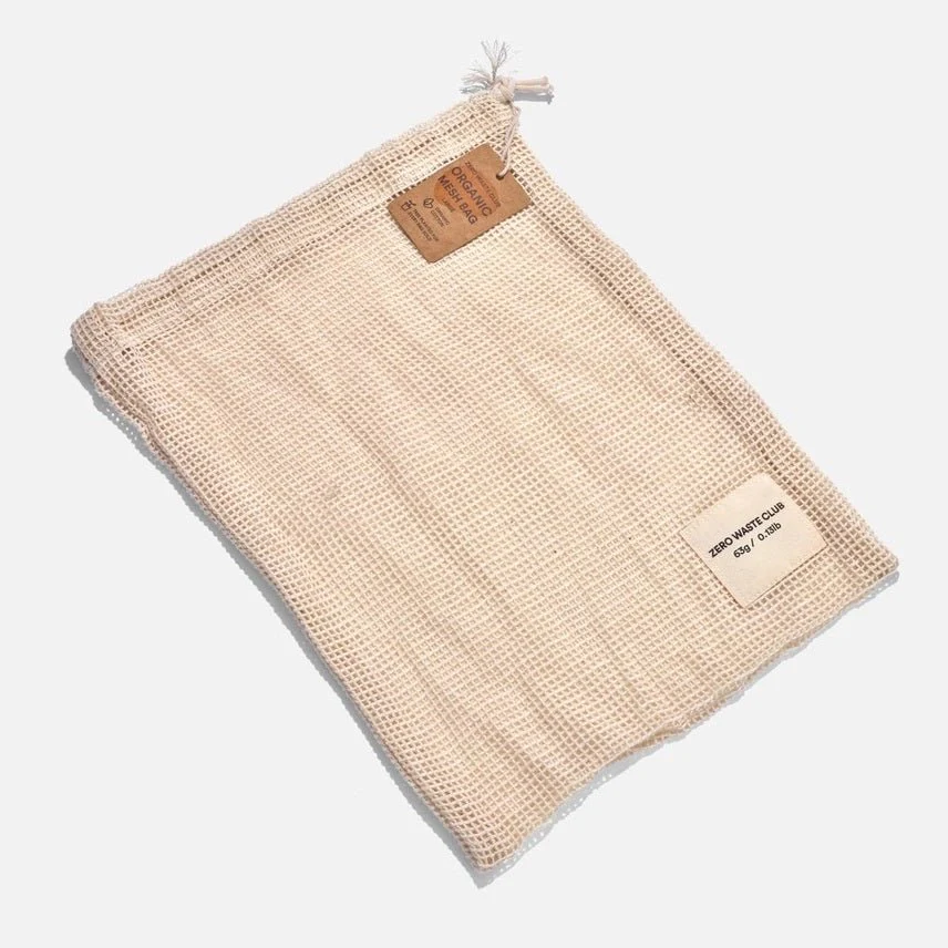 Zero Waste Club Organic Cotton Mesh Produce Bags – 3 Sizes Available - Image 2